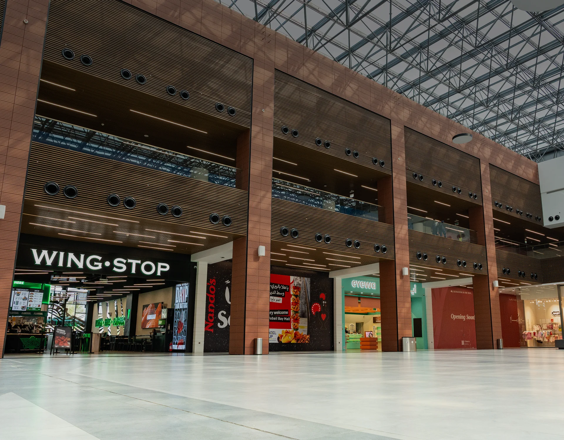 Interior view of the Jubail Bay tenant directory