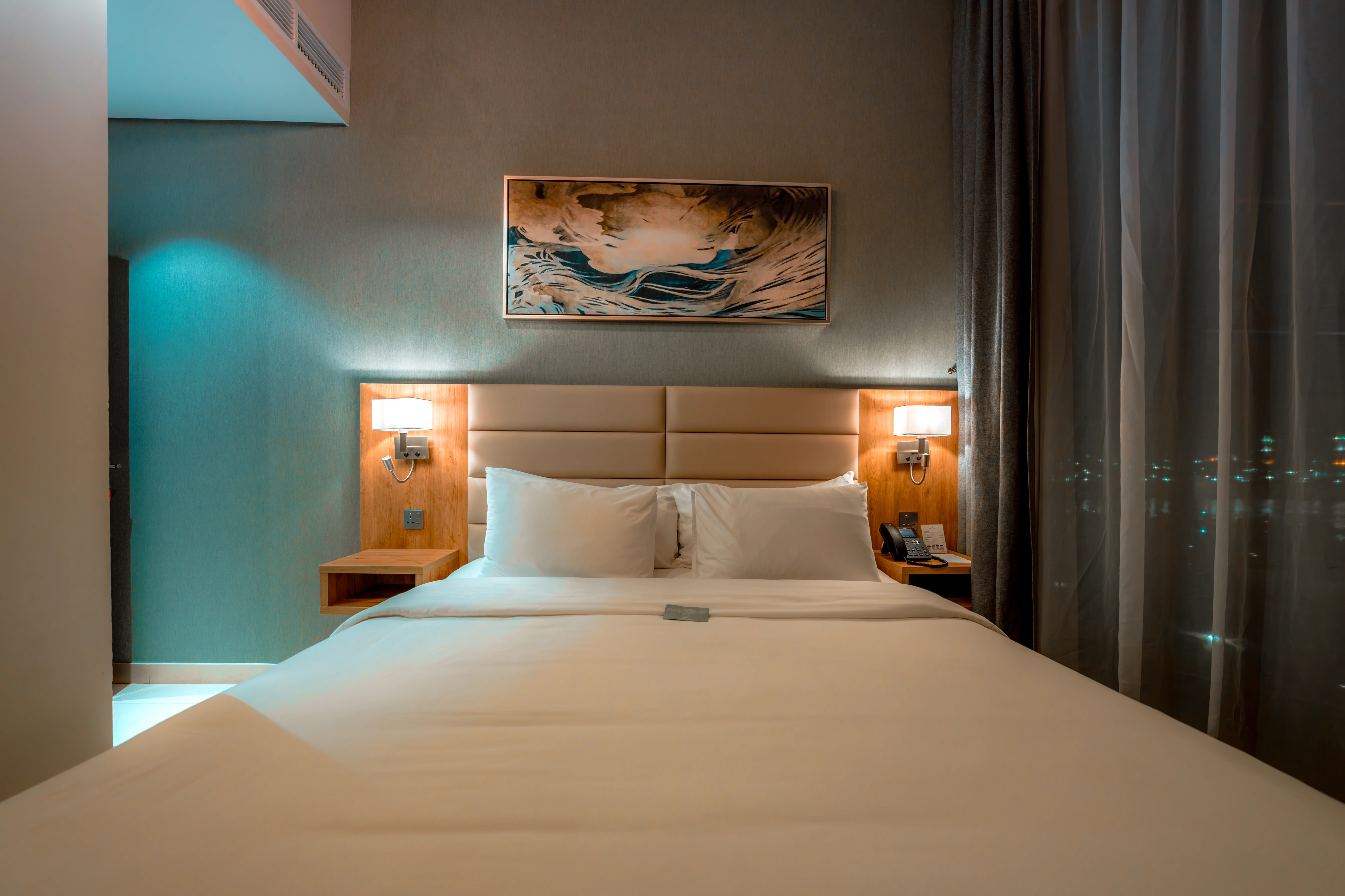 Guest suite at the Jubail Bay hotel.