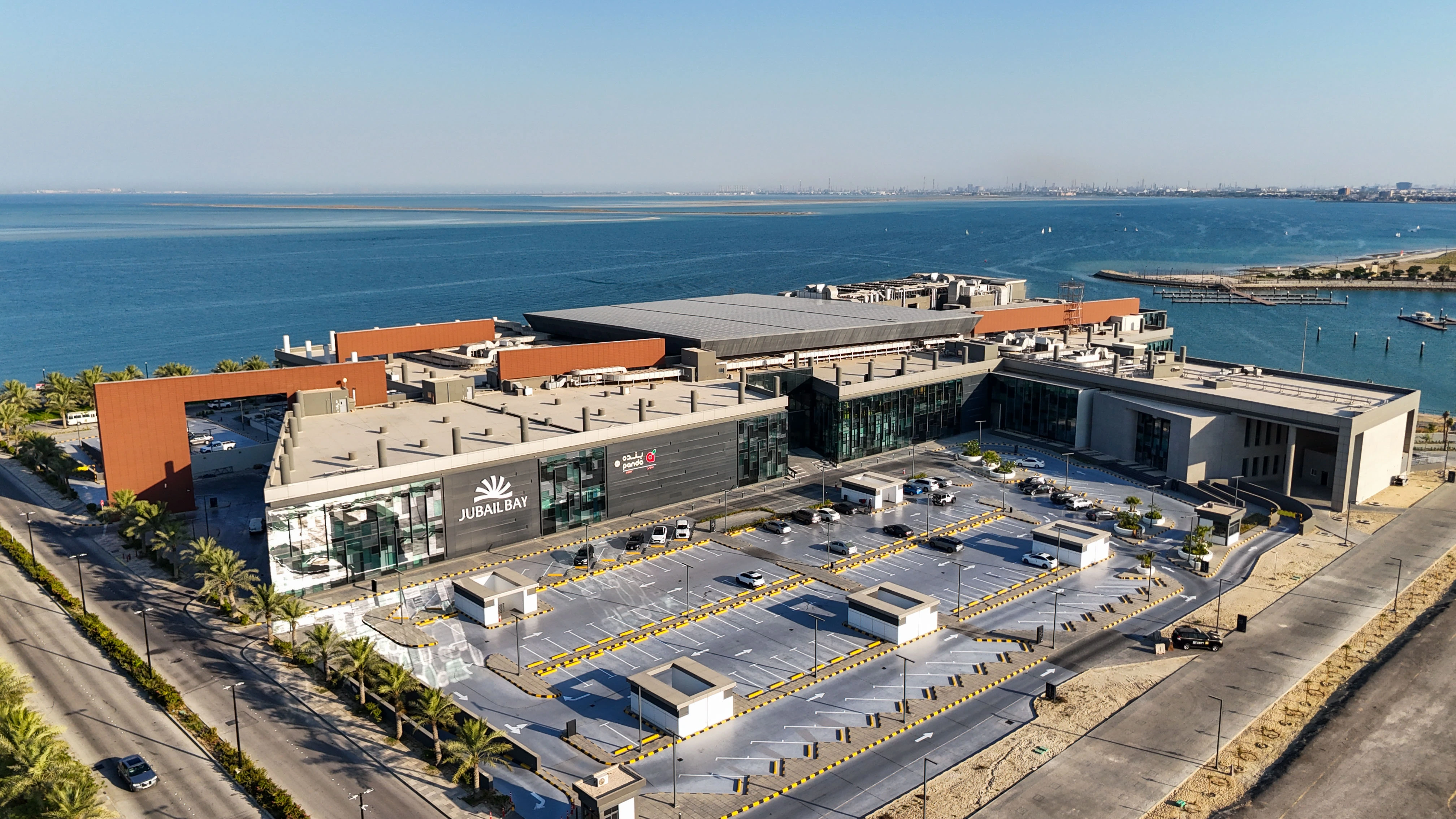 Aerial view of Jubail Bay waterfront development