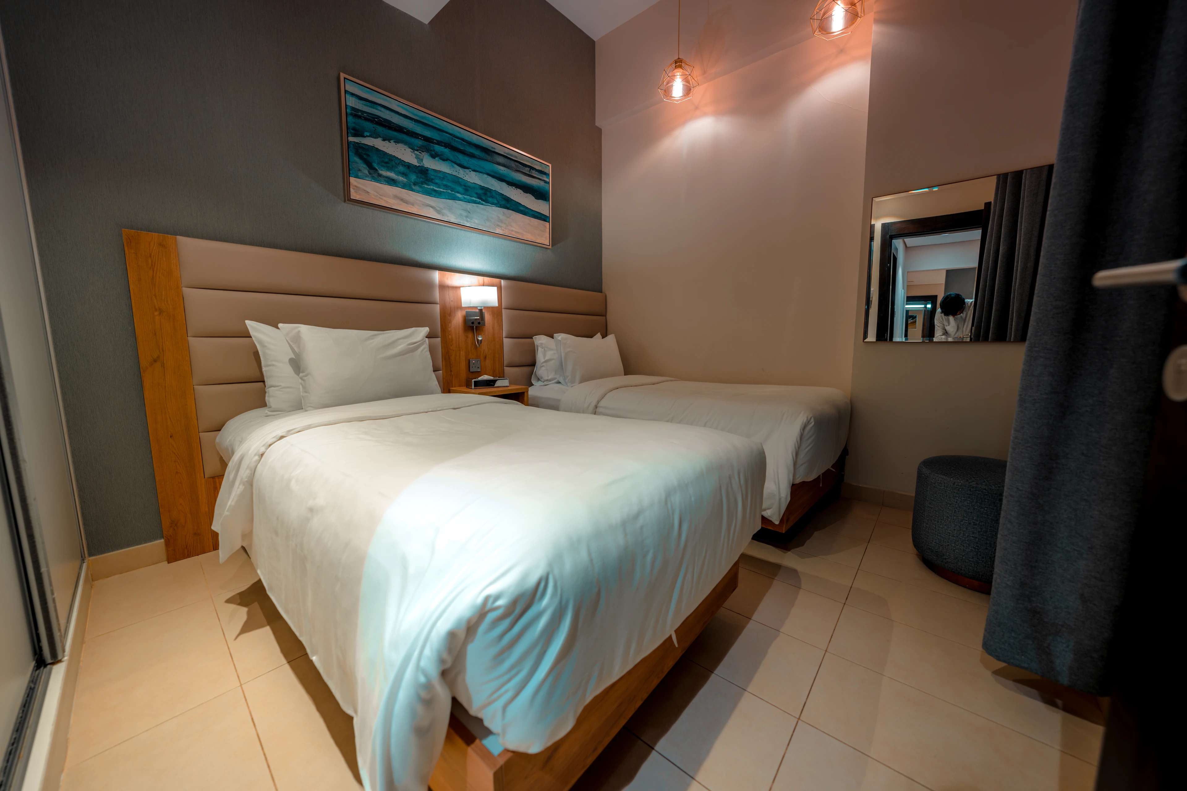 Hotel suites and guest rooms.