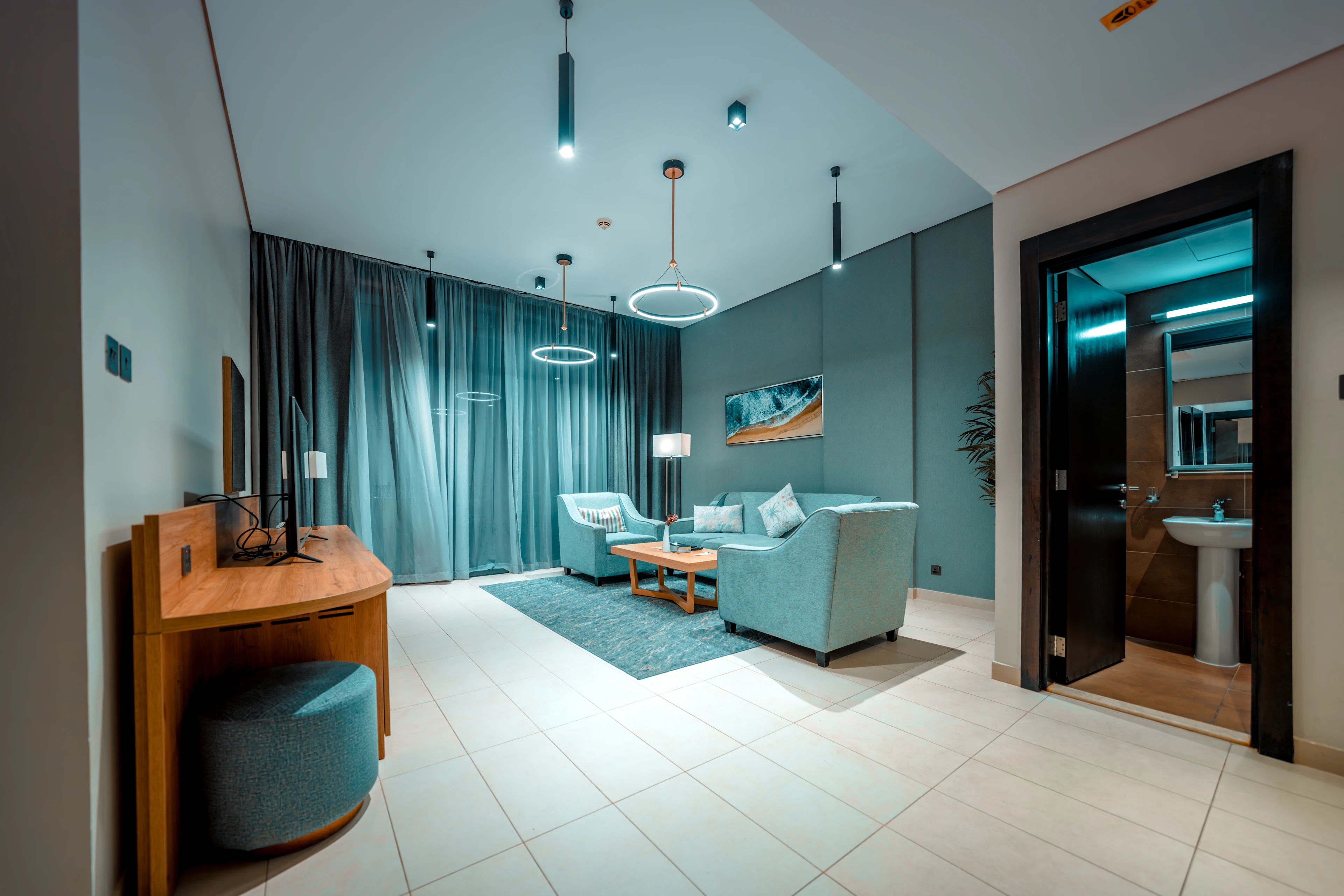 Residential suites at Jubail Bay.